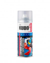 Грунт-эмаль аэрозольная для пластика KU-6002 Черный 520мл Kudo