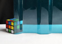 Профилированный поликарбонат трапеция МП-20 3000х1050х0,8мм (бирюза прозрачный) Юг-Ойл-Пласт