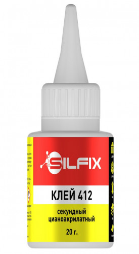 Клей цианоакрилатный Sila SILFIX 412 флакончик 20 гр. SF-412-20