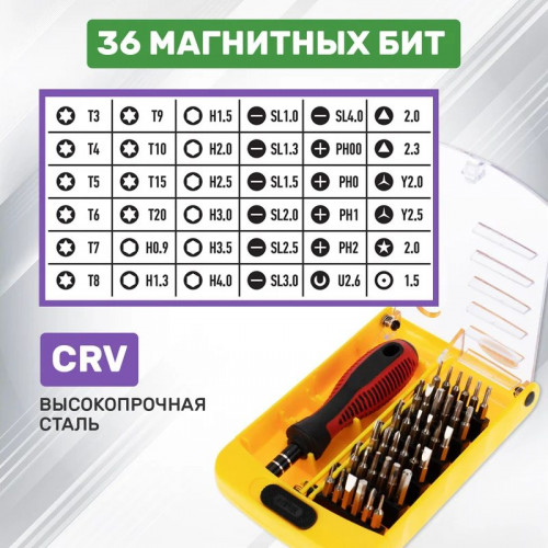 Набор отверток для точечных работ 37 предметов, Rexant 12-4702