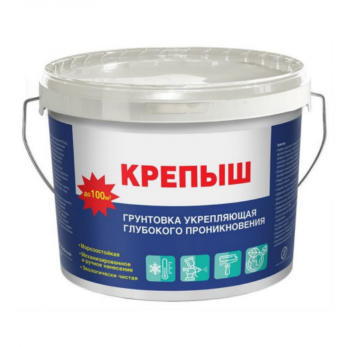 Грунтовка универсальная глубокого проникновения Kgr10 Крепыш 10кг