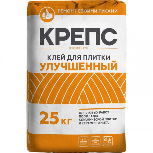 Клей для плитки и камня КРЕПС Улучшенный 25 кг