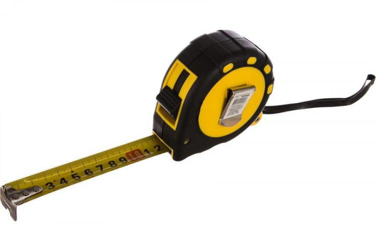 Рулетка 10м*25мм обрезиненный корпус Стандарт Бибер 40095