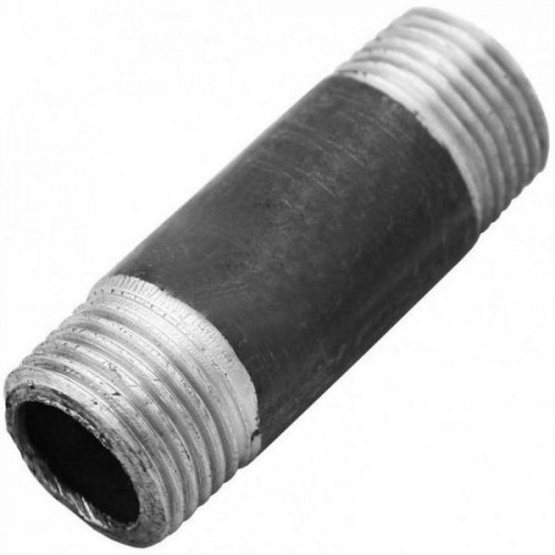 Ниппель (бочонок) стальной Ду25 оцинкованный, наружная резьба