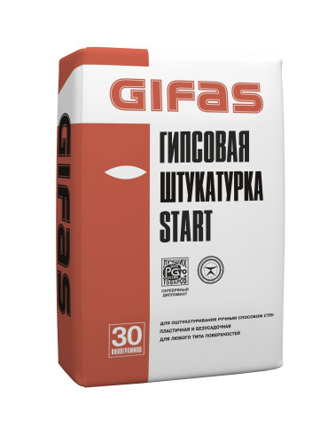 Штукатурка гипсовая Gifas Start, 30кг