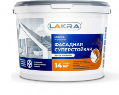 Краска фасадная Белоснежная матовая суперстойкая ЛАКРА 14кг