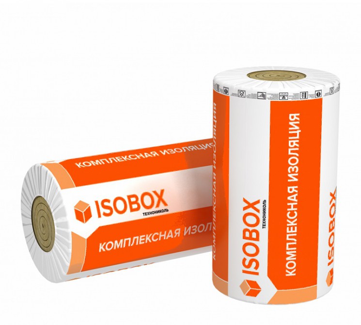 Теплоизоляция ISOBOX Мат Теплоролл, 28кг/м3 5000x1200x50x2, 12м2, 0,6м3