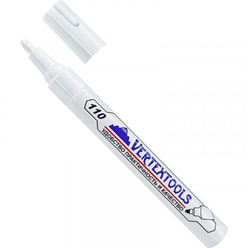 Маркер-краска строительный белый Vertextools 0020-01