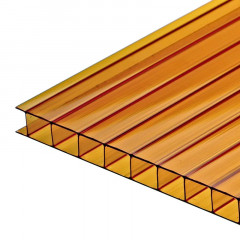 Сотовый поликарбонат 10мм Терракот 2,1х6м Новаттро 1,6кг/м2