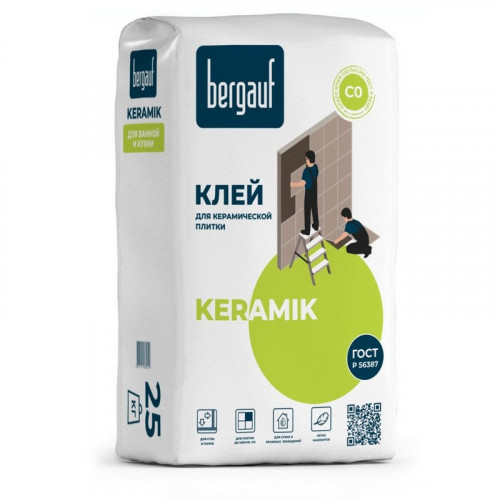 Клей для плитки и камня Bergauf Keramik 25 кг