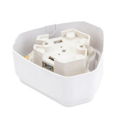 Розетка трехместная белая с заземлением 16А, РА10/16-833, Кунцево 5921