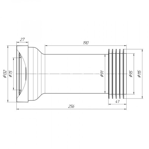 Труба фановая для унитаза Ани 250 W1238