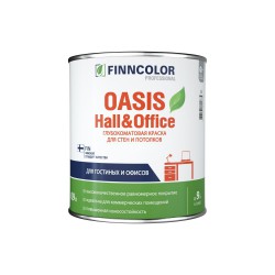 Краска для стен и потолков Finncolor Oasis Hall&Office глубокоматовая, база A, 0.9л