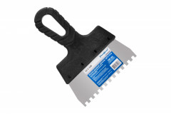 Шпатель фасадный зубчатый 150мм, зуб 6х6, нержавеющая сталь 0,45мм РемоКолор 12-1-106