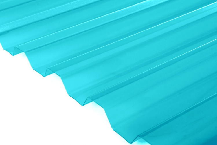 Поликарбонат трапеция МП/С-21 2000х1051х0,8мм (Бирюза) Новаттро СафПласт