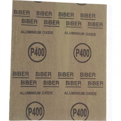 Наждачная бумага Р400, 230х280мм на тканевой основе, Бибер 70630, 10шт