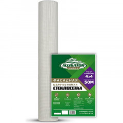 Сетка стеклотканевая фасадная 4х4мм (1х50м) 165 г/м2, 2000Н ГОСТ, Kimbula
