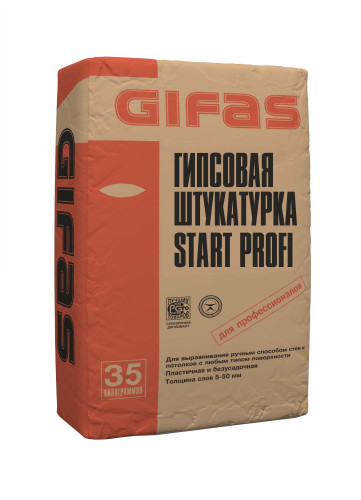Штукатурка гипсовая Gifas Start Profi, 35кг