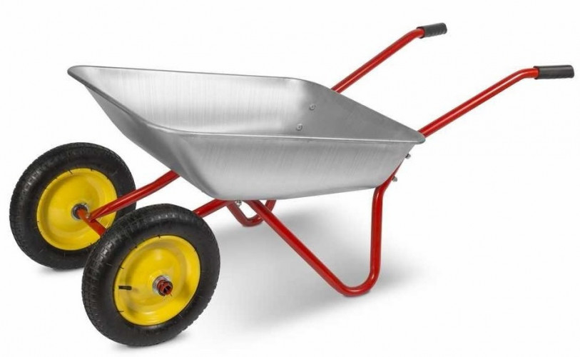 Тачка садовая оцинкованная двухколесная 65л, 90кг РемоКолор 66-8-067