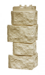 Угол наружный для панелей Дикий камень Classic Бежевый 380х180мм, Grand Line