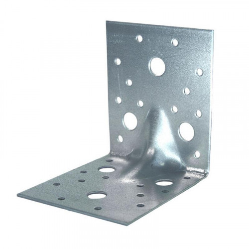 Крепежный уголок усиленный оцинкованный 130х130х100х2 мм