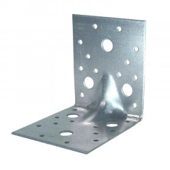 Крепежный уголок усиленный оцинкованный 130х130х100х2 мм
