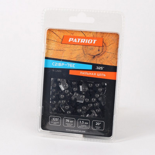 Цепь пильная Patriot 21BP-76E 0.325", 1.5 мм, 76 звеньев 862321576