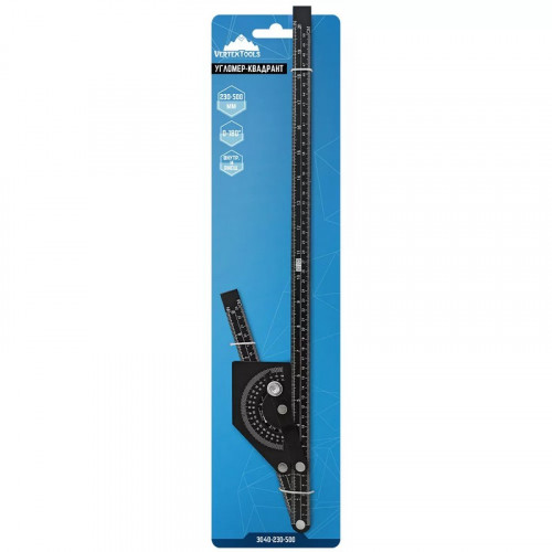 Угломер-квадрант 230x500 мм, металлический Vertextools 3040-230-500