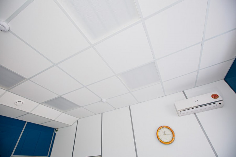 Панель потолочная ГКЛ с ПВХ 600х600х6,5, RAL9016 белый, Laspan Colorika 8шт/2,88м2/уп