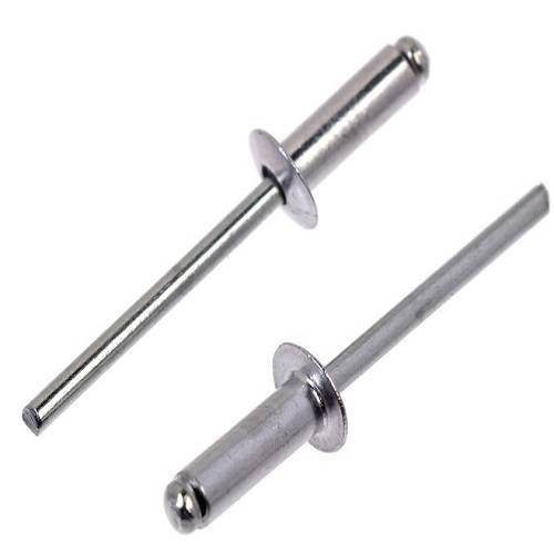 Заклепки вытяжные, алюминиевые, 4х16мм 50шт.