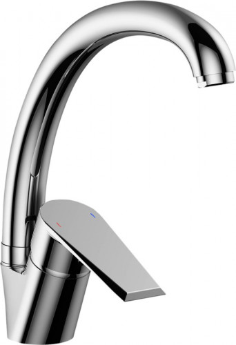 Смеситель для кухни поворотный высокий излив ROSSINKA RS28-23