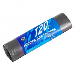 Мешки для мусора ПНД, 120л 10шт 15мкм РемоКолор 61-1-120