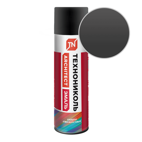 Эмаль аэрозольная алкидная 9005М черная матовая 520мл Технониколь