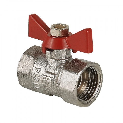 Кран шаровой 1/2 дюйма Compact, рукоятка бабочка, резьба внутренняя Valtec VT.092.N.04