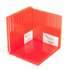 Сотовый поликарбонат 10мм Красный 2,1х6м Новаттро 1,6кг/м2