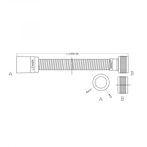 Шланг для душа 150см Turn Free LeMark LE8058P