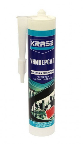 Герметик силиконовый универсальный бесцветный KRASS, 300 мл