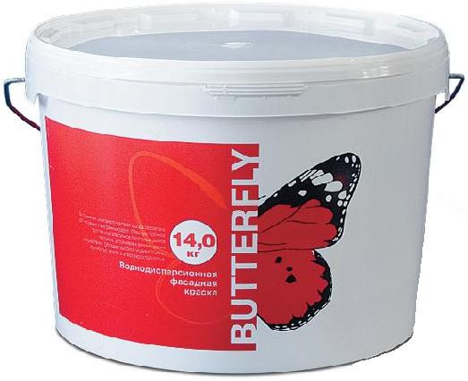 Краска фасадная Butterfly белоснежная, Derufa, 14кг