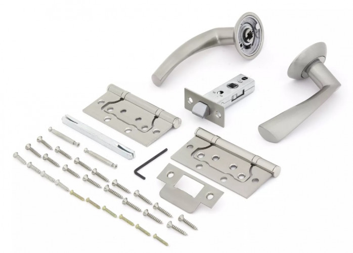 Набор дверной фурнитуры FZ 03-С 100 2Н SN Матовый никель