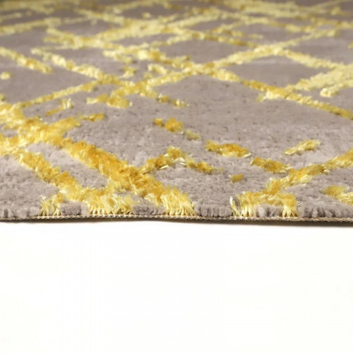 Ковровое покрытие Faiber 8449-53 Grey/Gold, 4м, серый золотой, Kaplanser (нарезка)