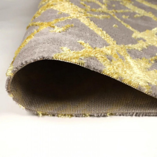 Ковровое покрытие Faiber 8449-53 Grey/Gold, 4м, серый золотой, Kaplanser (нарезка)