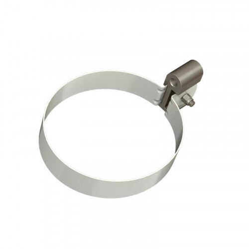 Хомут водосточной трубы 140мм металлический, Белый Оптима Технониколь 061827