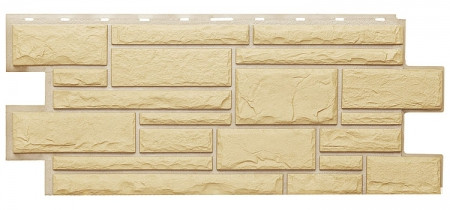 Фасадная панель Дикий камень 1001 455х1090мм, Желтый Т-Сайдинг