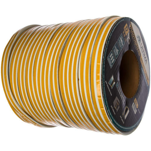 Уплотнитель самоклеящийся белый Ultima D100 9х8мм, 100м