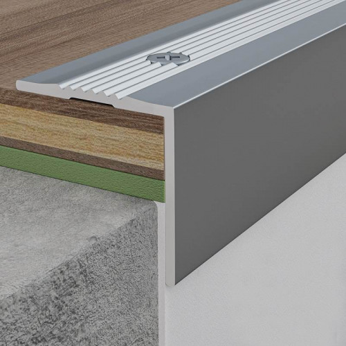 Угол 25х25х900мм Дуб Дымчатый алюминиевый Русский профиль