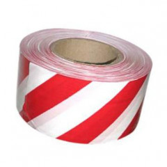 Лента сигнальная 50мм*150м бело-красная