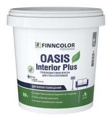 Краска для стен и потолков Finncolor Oasis Interior Plus глубокоматовая, база A, 0.9л