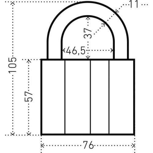 Замок навесной ВС1Ч-480 d=11мм Аллюр