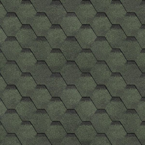 Гибкая мягкая черепица Шинглас (Shinglas) Соната, Зеленый 3м2, Технониколь