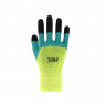 Перчатки прорезиненные зеленые #300 черные пальчики